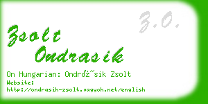 zsolt ondrasik business card